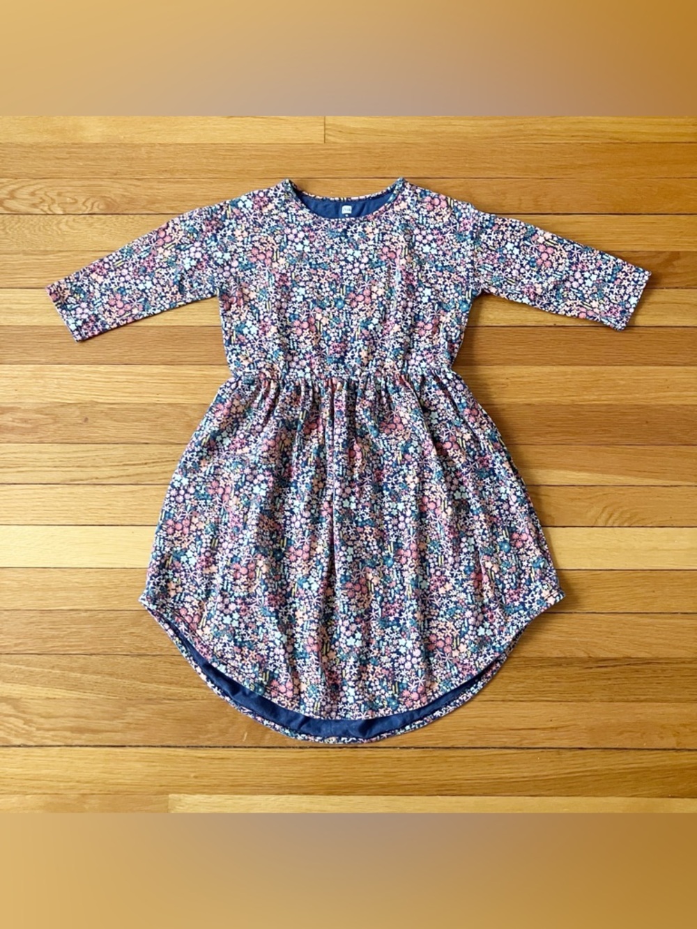 Tea Collection Colorful Floral Cotton Spring Summer Dress 10